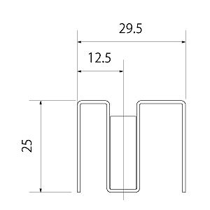 パノード 10・12ミリ下レール HL（ヘアーライン） 4000