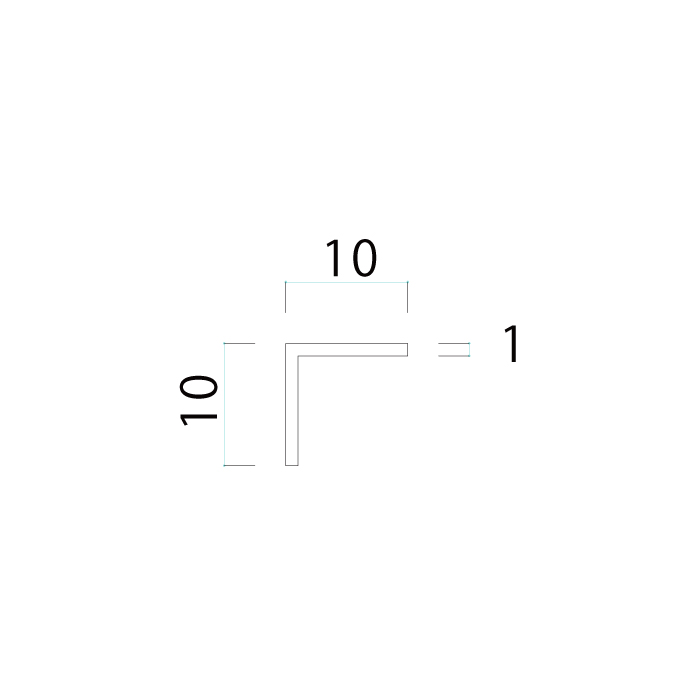 ビニール アングル 白 10x10x1820