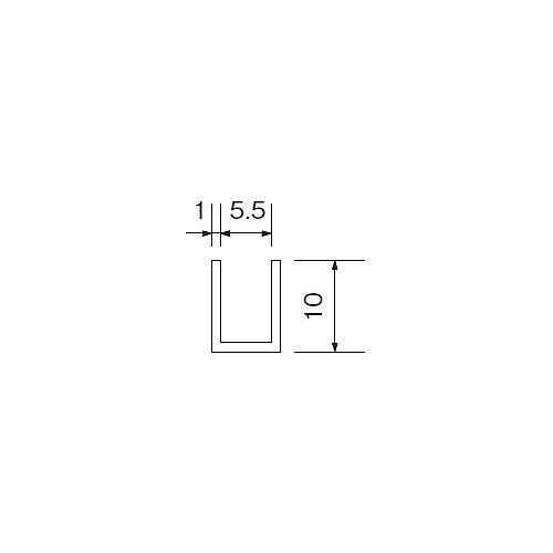 *アルミ 破損止 黒(B) 5x1890