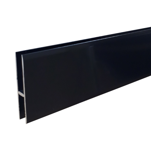 アルミ 40ミリHハカマ ブラック 穴無 5x2000