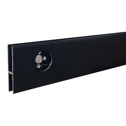 アルミ 40ミリHハカマ ブラック 平穴明 5x2000