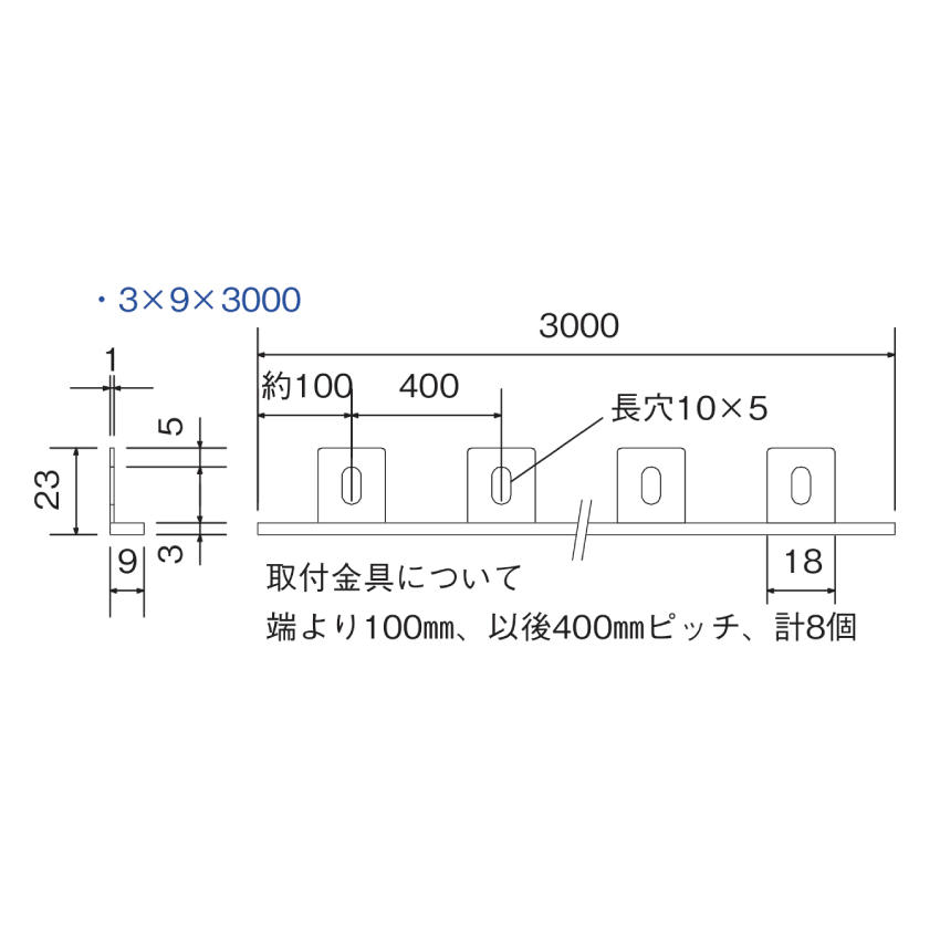 ステン ミラーライン 磨き 3x9x3000｜スリーナイン島野オンラインショップ