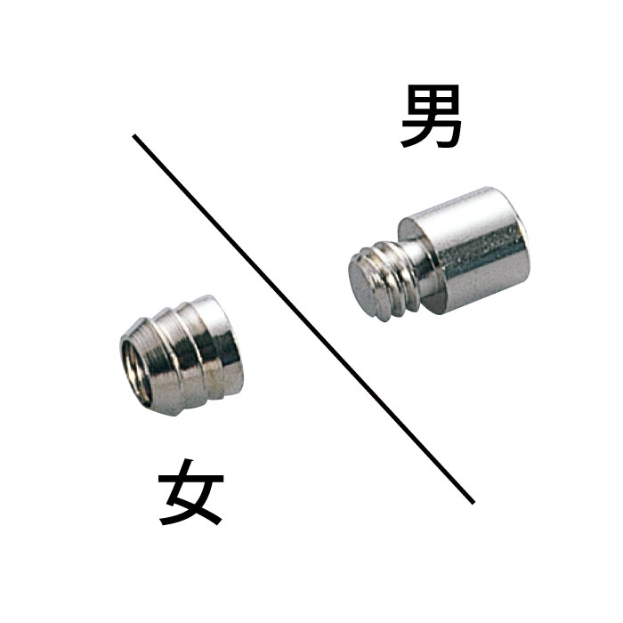 真鍮 9ミリダボ 3号男9x9 Ni（ニッケルメッキ）