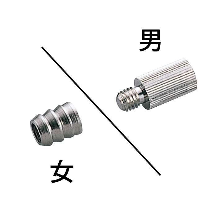 アルミ 12ミリダボ 6号男12x20 Ni（ニッケルメッキ）