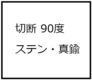 切断 90度 ステンレス・真鍮　※レール・破損止・チャンネル・片長チャンネル