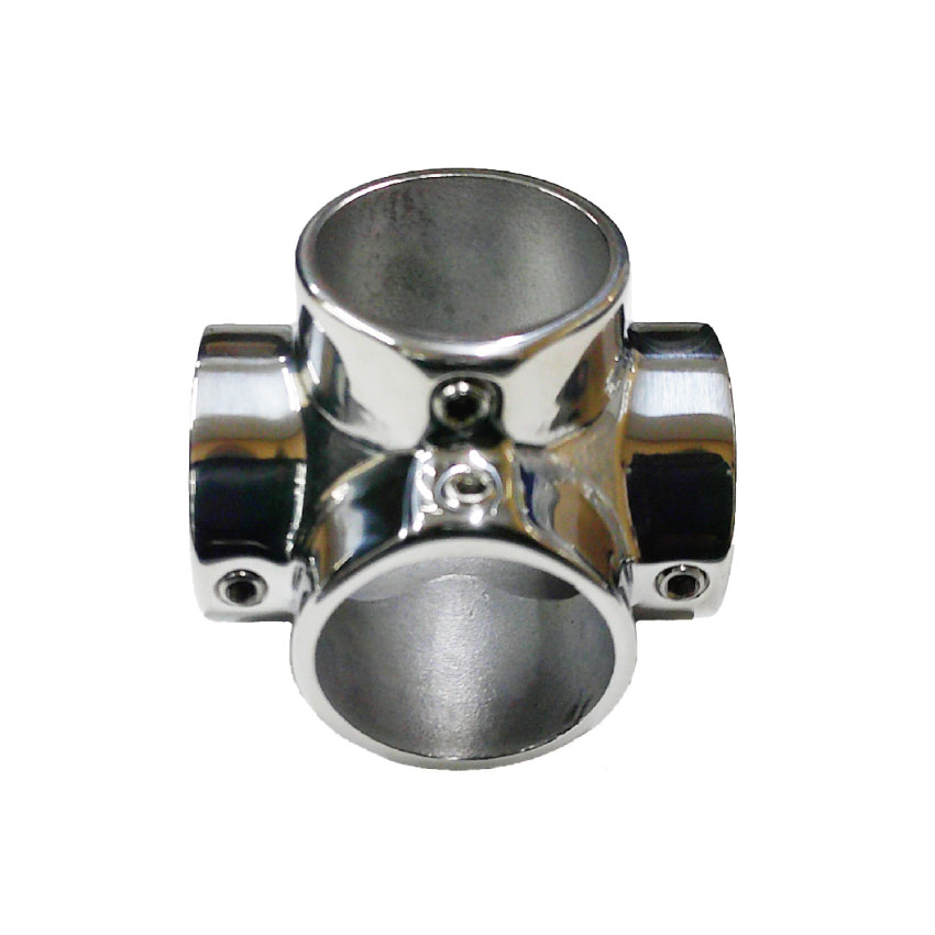 □ステン パイプジョイント（四方向） 鏡面 32ミリ