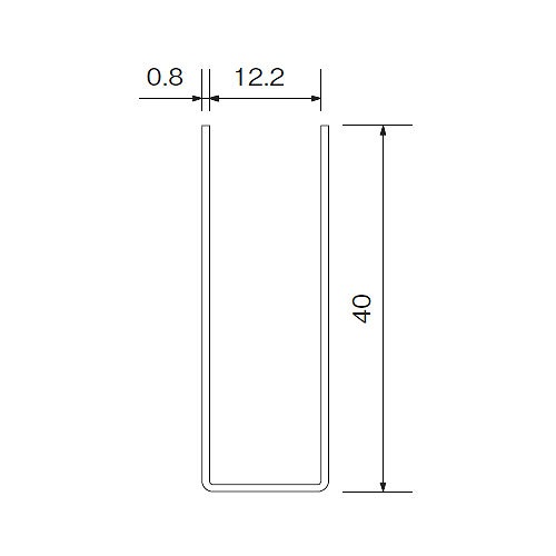 ステン 深型破損止 HL（ヘアーライン） 12x40x3000