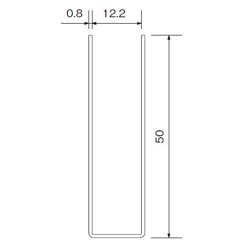 ステン 深型破損止 HL（ヘアーライン） 12x50x3000