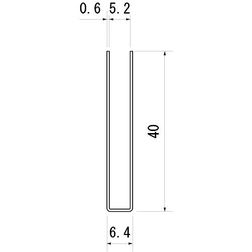 ステン 5-2深型破損止 HL（ヘアーライン） 40x2000