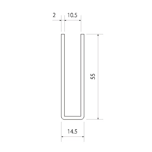 ステン 厚口破損止 磨き 10x55x3000