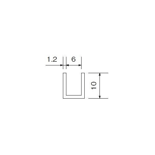 *真鍮 5ミリ チャンネル 本金(C) 1800