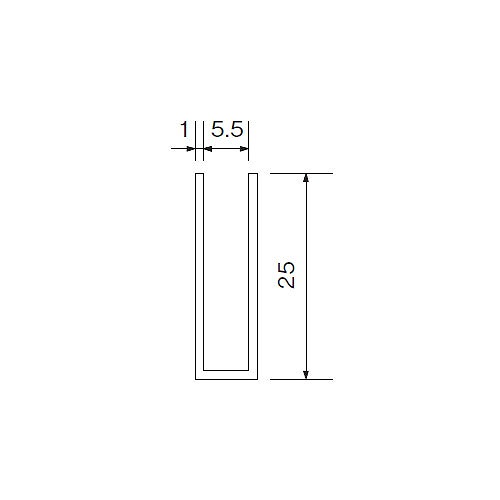 アルミ 破損止 ブロンズ 5x25x2000