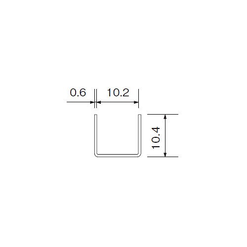 ステン 10ミリチャンネル HL（ヘアーライン） 2000