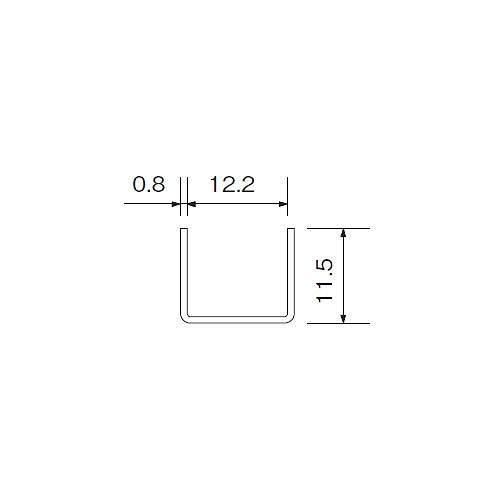 ステン 12ミリチャンネル #800 2438